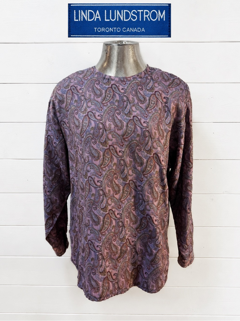 LINDA LUNDSTROM – Vintage Paisley Top – Estimated Size M